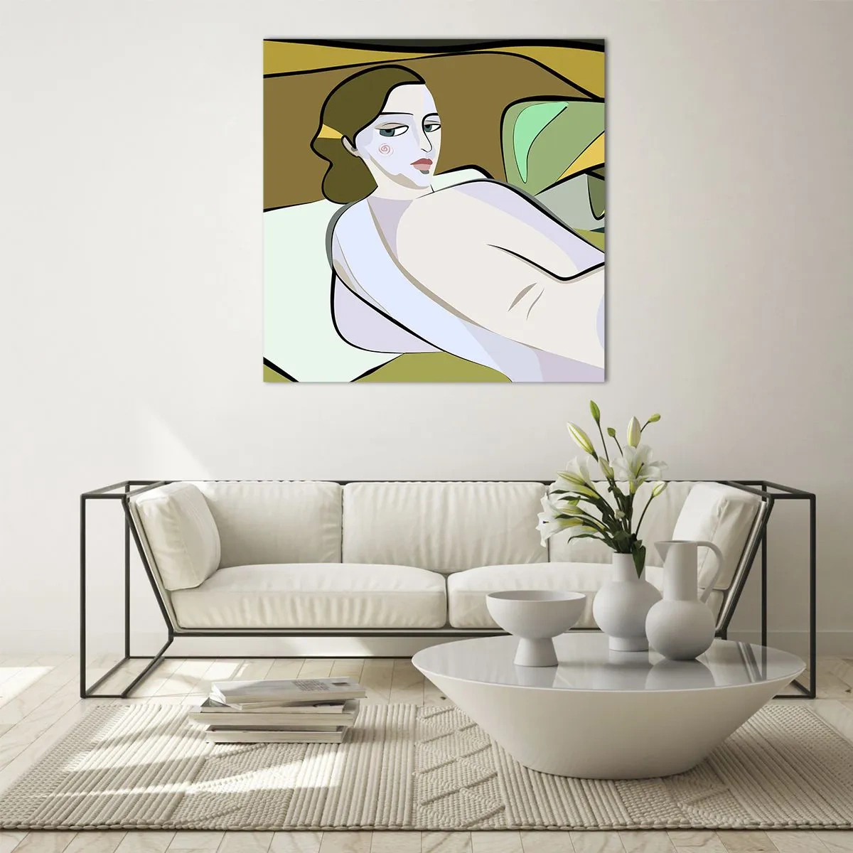 Obraz na skle - Intímny portrét - 70x70 cm