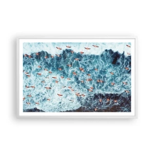 Plagát v bielom ráme - Prímorský sprievod - 91x61 cm