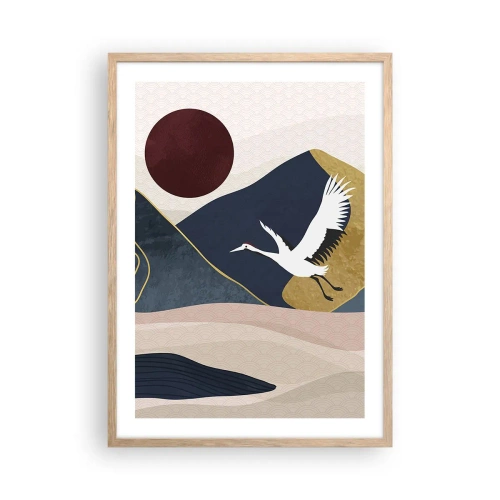 Plagát v ráme zo svetlého duba - Opäť ubehol ďalší deň - 50x70 cm