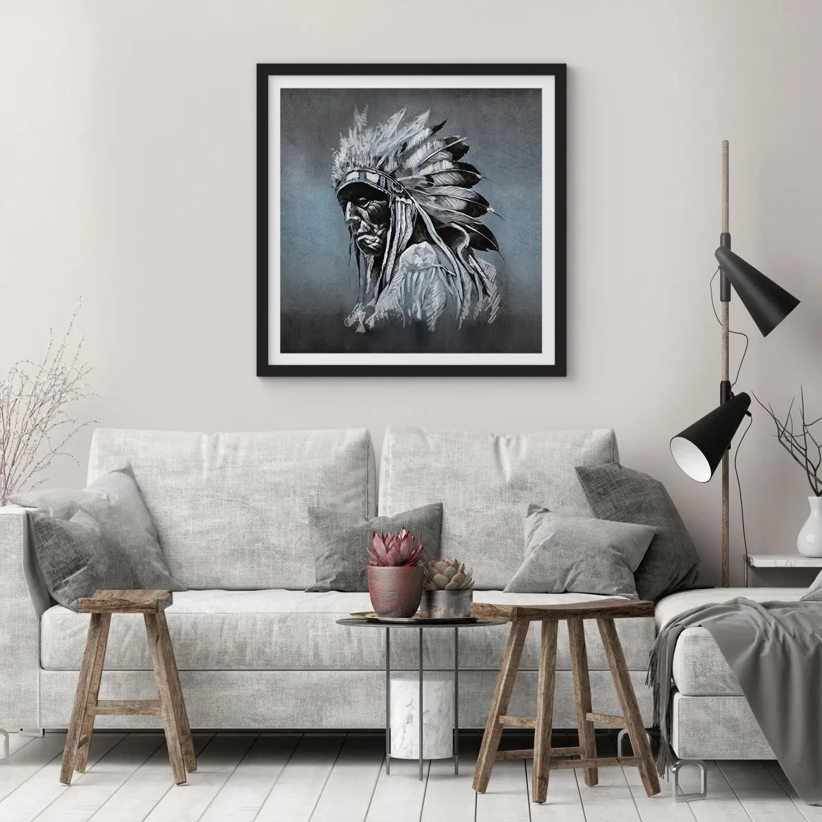 Plagát v čiernom ráme - Návrat k základom - 40x40 cm