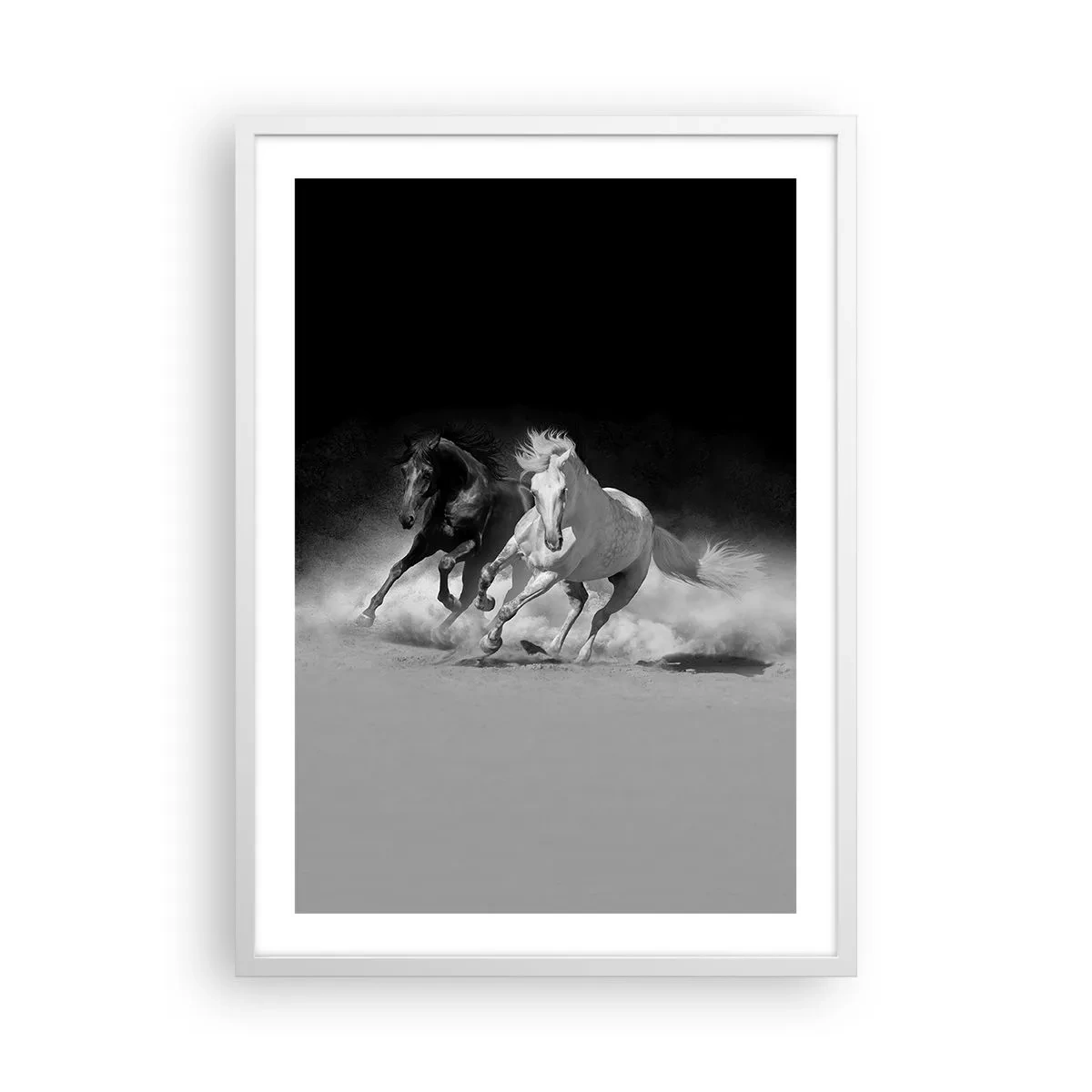 Plagát v bielom ráme - Cval slobody - 50x70 cm