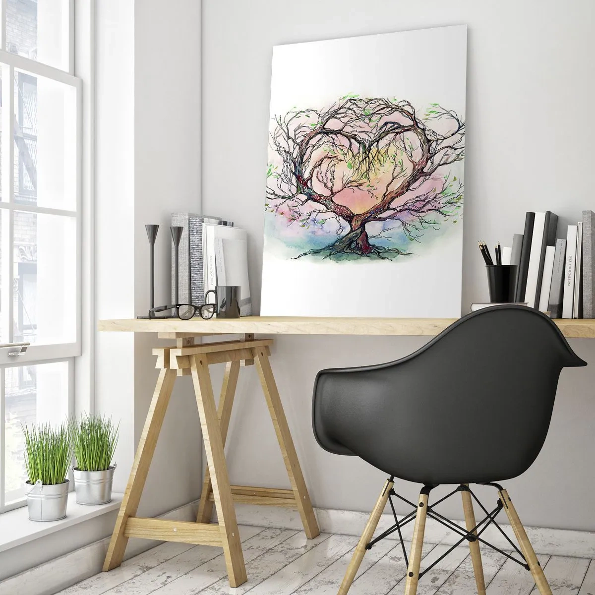 Obraz na skle - Spoločne proti víchriciam - 70x100 cm