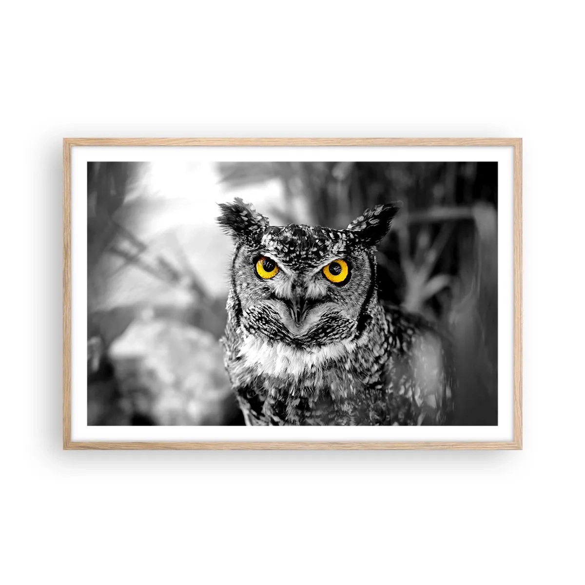 Plagát v ráme zo svetlého duba - Nič sa neschová - 91x61 cm