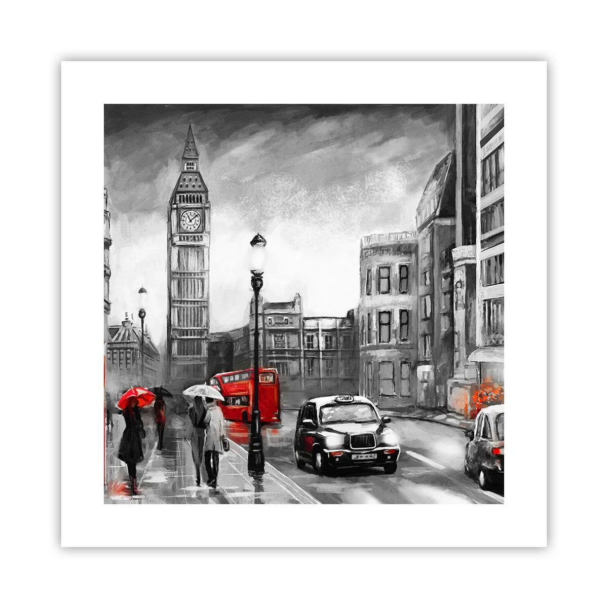 Plagát - Vôbec nie šedé mesto - 40x40 cm