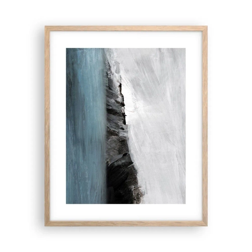 Plagát v ráme zo svetlého duba - Voda – zem: stret živlov - 40x50 cm