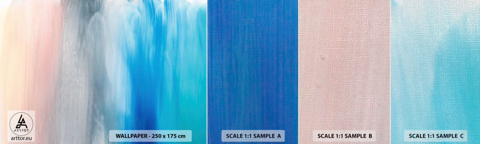 Vzorka fototapety Premium Canvas - Živly: vzduch - Abstrakcia, Kus, Pastel - 100x30 cm