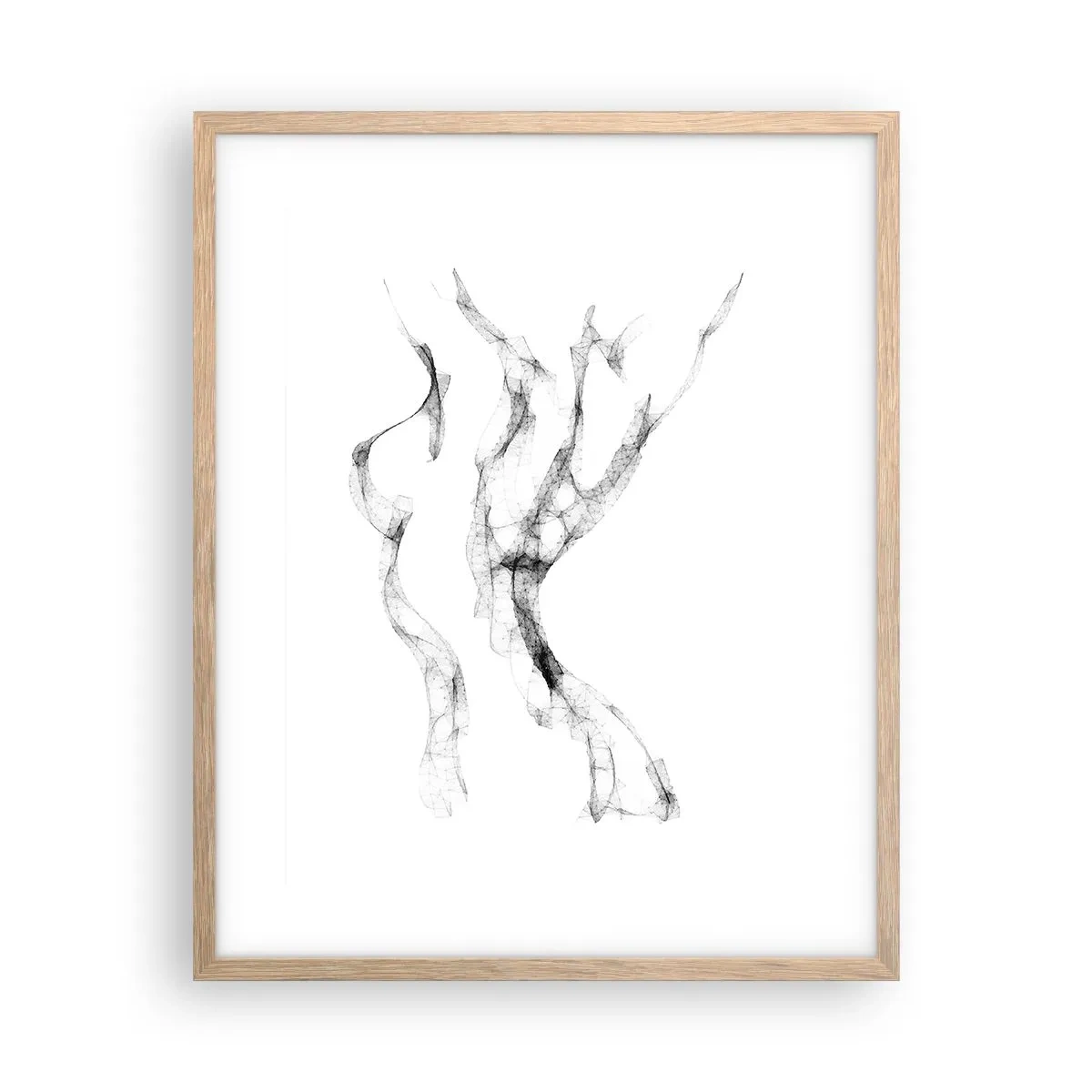 Plagát v ráme zo svetlého duba - Krásna a silná - 40x50 cm