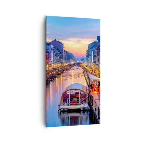 Obraz na plátne - Večer plný svetla a zábavy - 55x100 cm