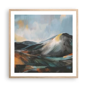 Plagát v ráme zo svetlého duba - Surové a krásne - 60x60 cm