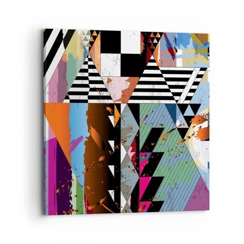 Obraz na plátne - Geometricky a organicky - 70x70 cm