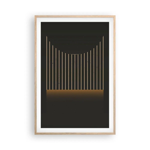 Plagát v ráme zo svetlého duba - Preskúmať temnotu - 61x91 cm