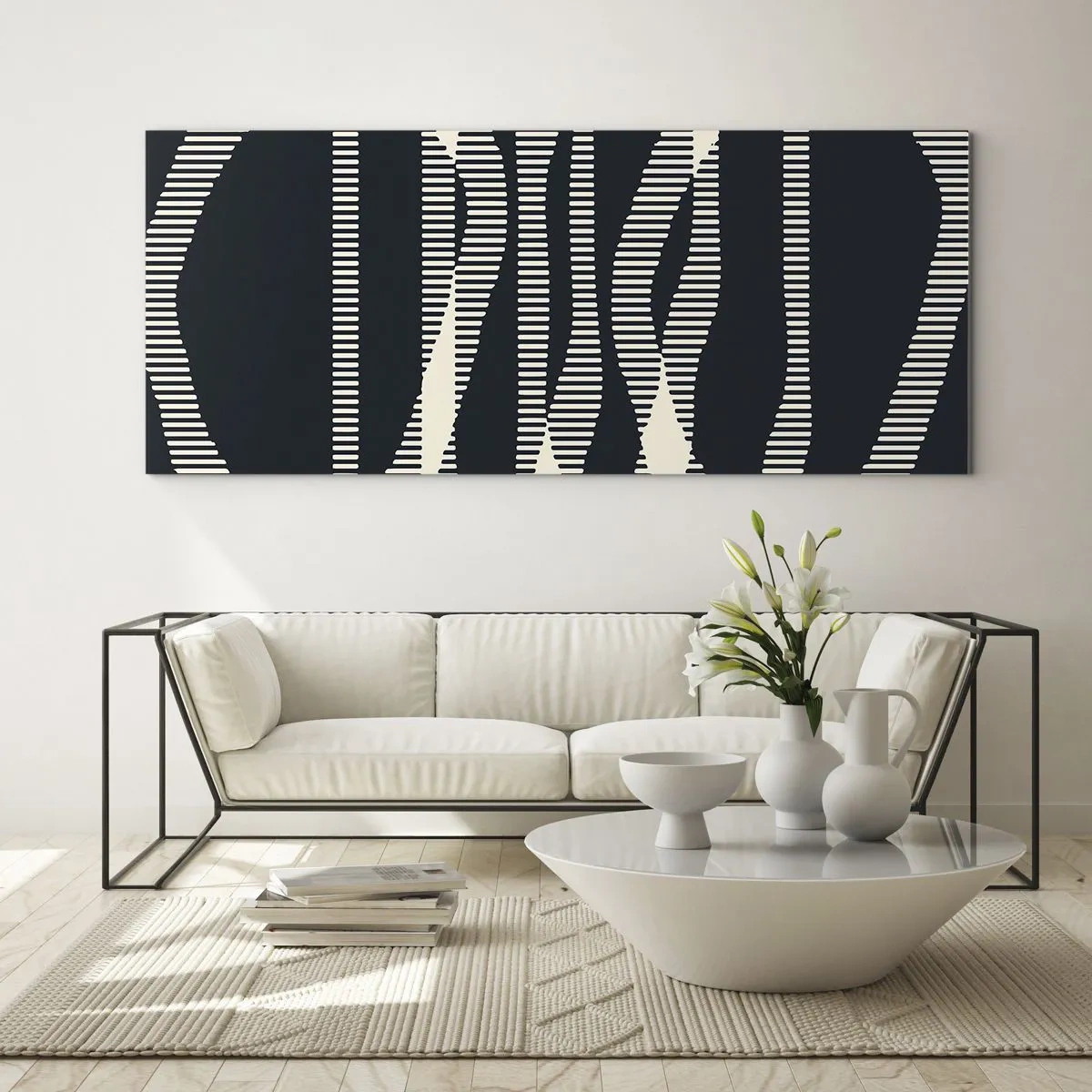 Obraz na skle - Pokus o prelomenie temnoty - 100x40 cm
