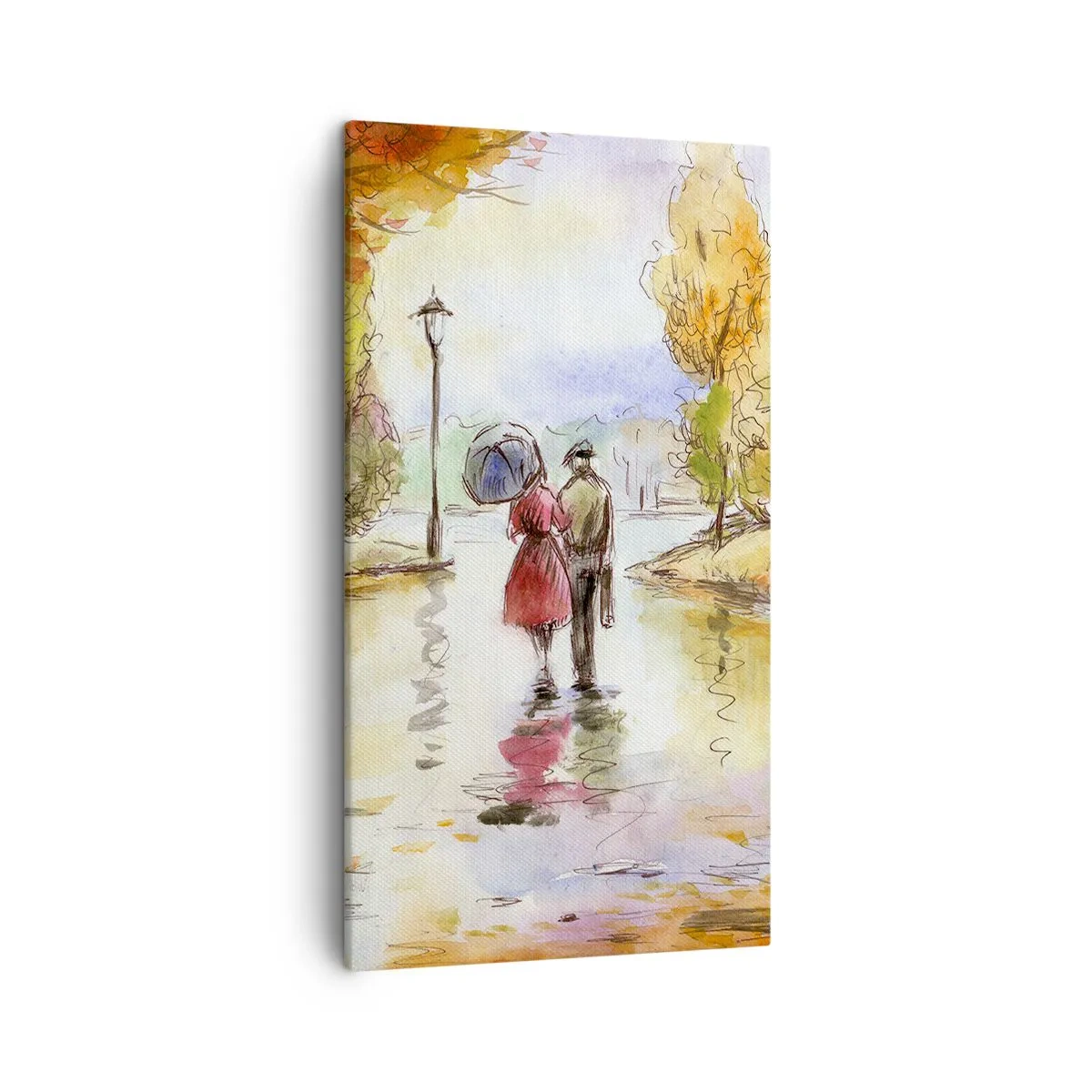 Obraz na plátne - Romantická jeseň v parku
- 45x80 cm