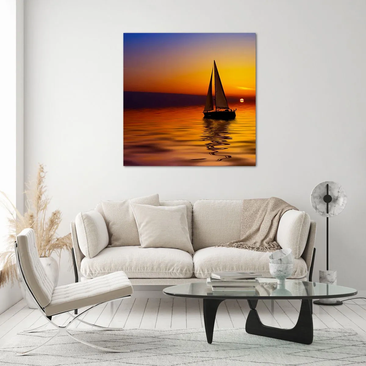 Obraz na skle - Ako je tu za súmraku ticho… - 50x50 cm