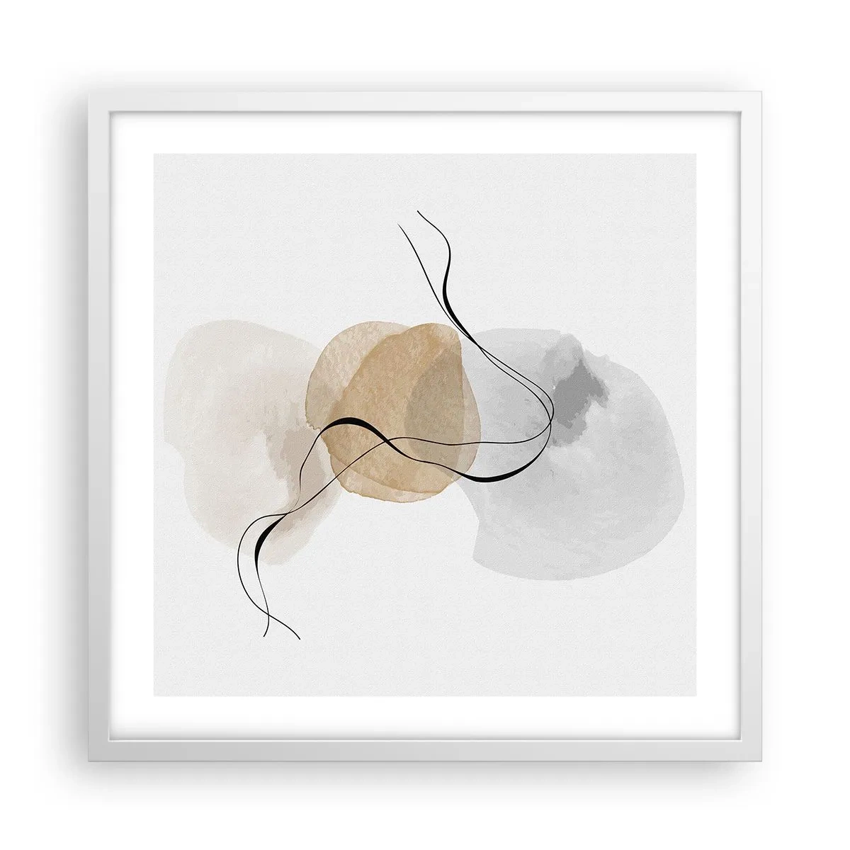 Plagát v bielom ráme - Vzdušné korálky - 50x50 cm