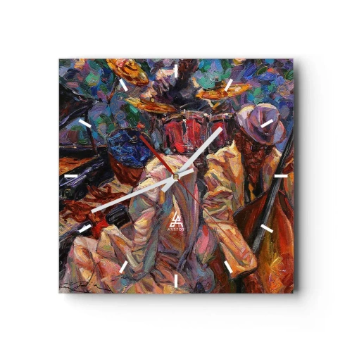 Nástenné hodiny - V jednom rytme - 40x40 cm