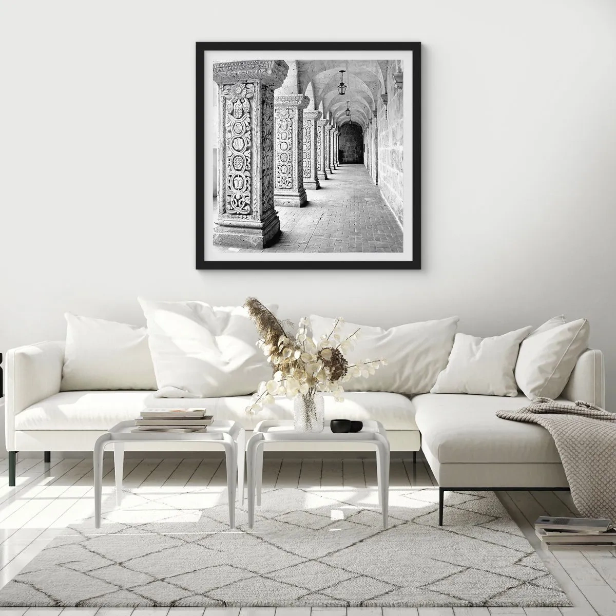 Plagát v čiernom ráme - Kam…? - 60x60 cm