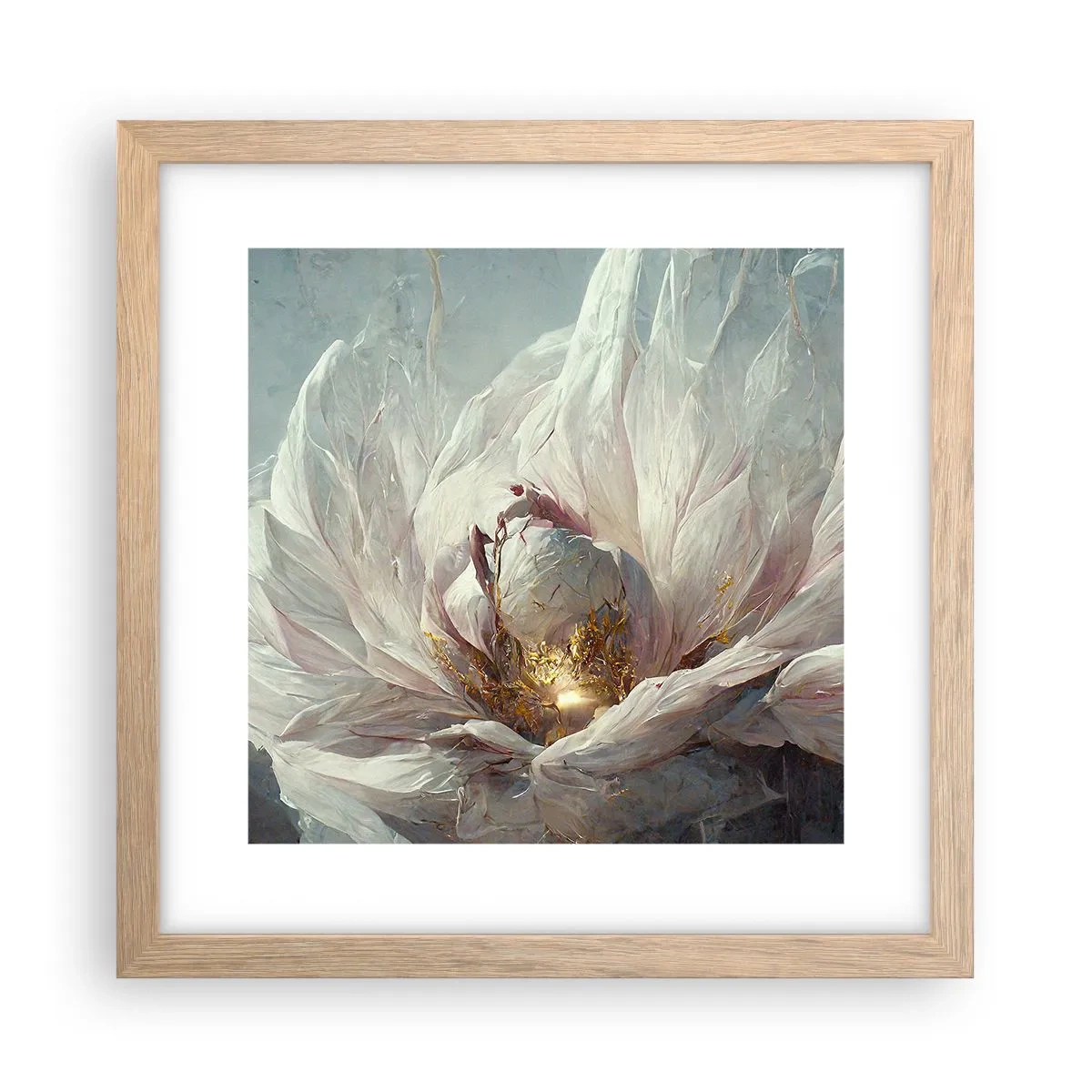 Plagát v ráme zo svetlého duba - Rozkvitá raz za sto rokov - 30x30 cm