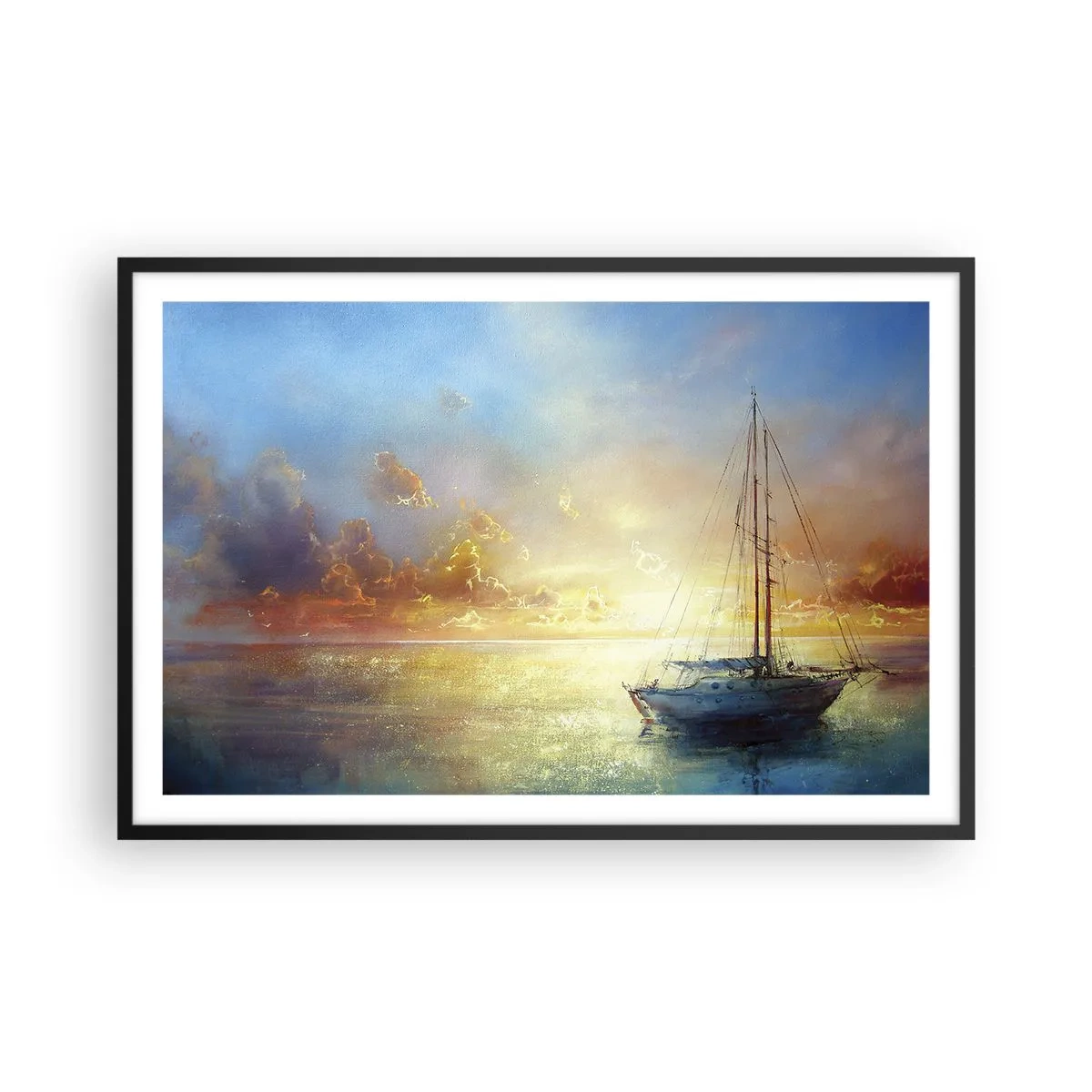 Plagát v čiernom ráme - V zlatom zálive - 91x61 cm