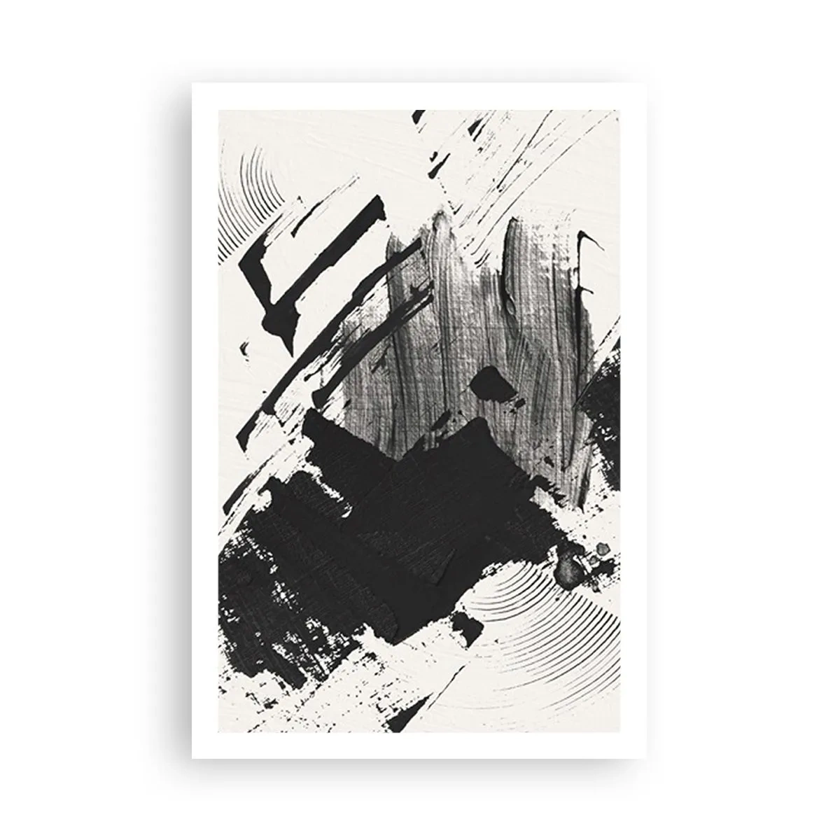 Plagát - Abstrakcia – expresia čiernej - 61x91 cm