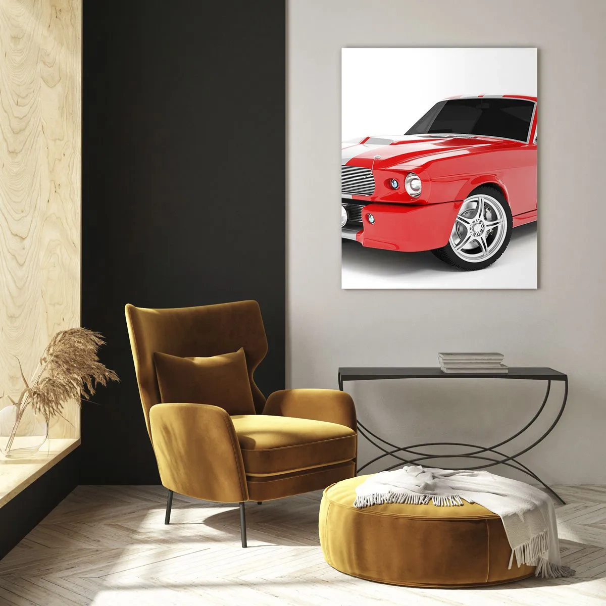 Obraz na skle - Mustang rýchly ako vietor - 50x70 cm