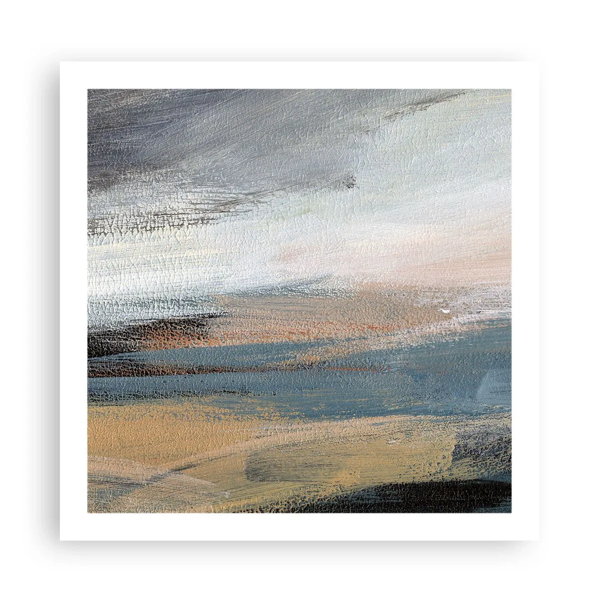 Plagát - Abstrakcia: severná krajina - 60x60 cm