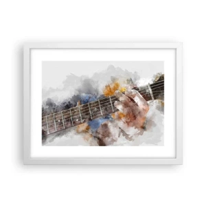 Plagát v bielom ráme - Poézia medzi strunami - 40x30 cm