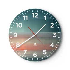 Nástenné hodiny - Abstrakcia: vlny svetla - 30x30 cm