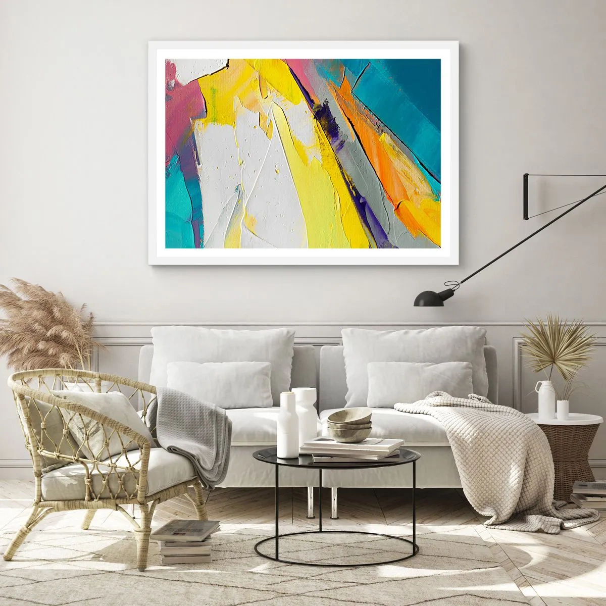 Plagát v bielom ráme - Anatómia svetla - 100x70 cm