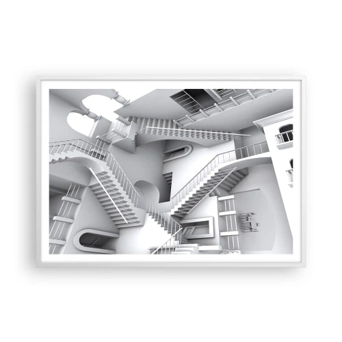Plagát v bielom ráme - Paradoxy prostoru - 100x70 cm