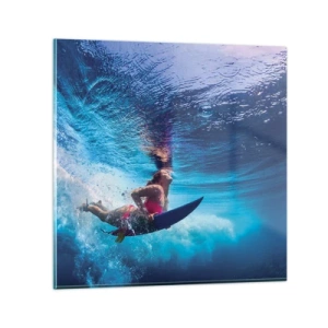 Obraz na skle - Hĺbka radosti - 70x70 cm