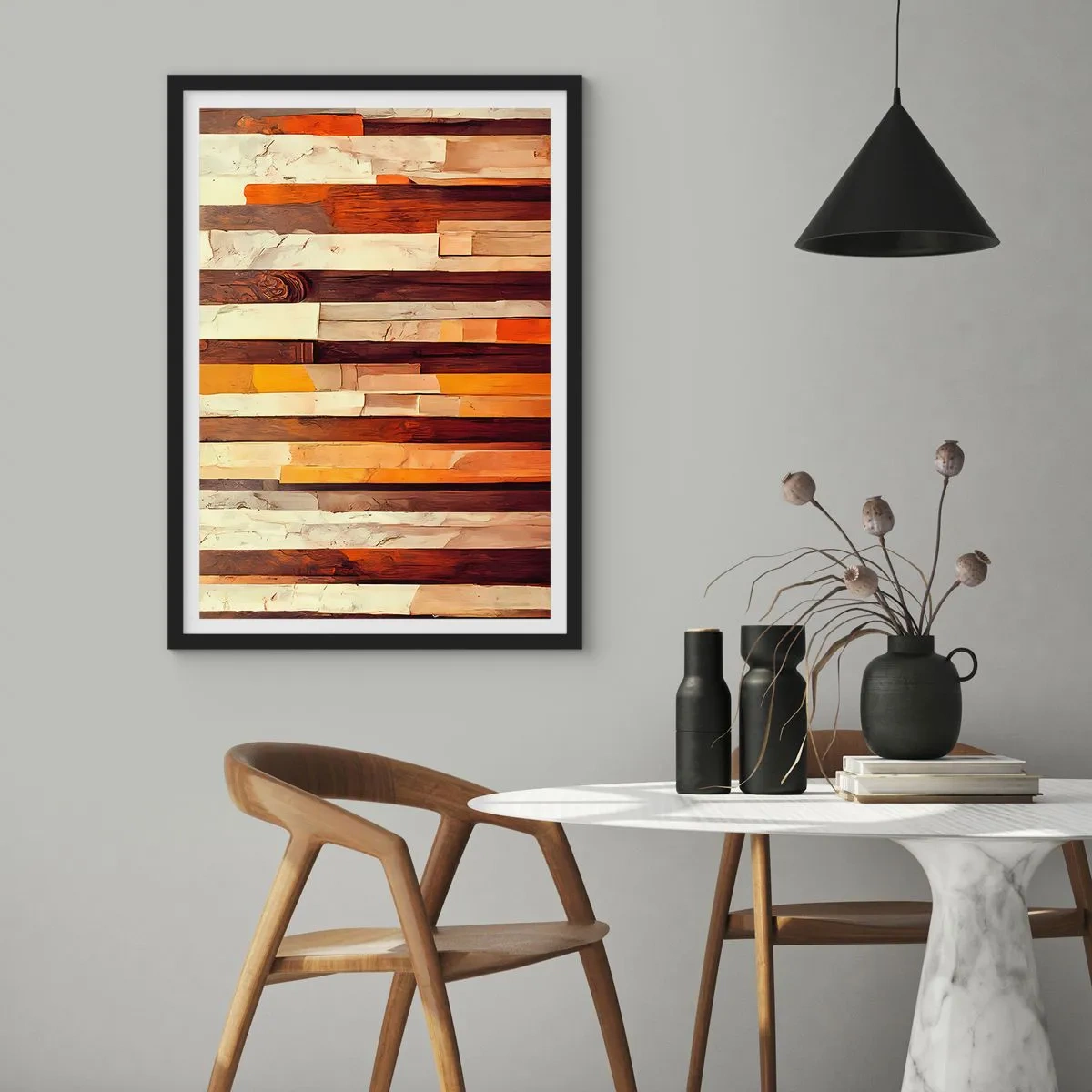 Plagát v čiernom ráme - Hymna lesných stromov - 30x40 cm