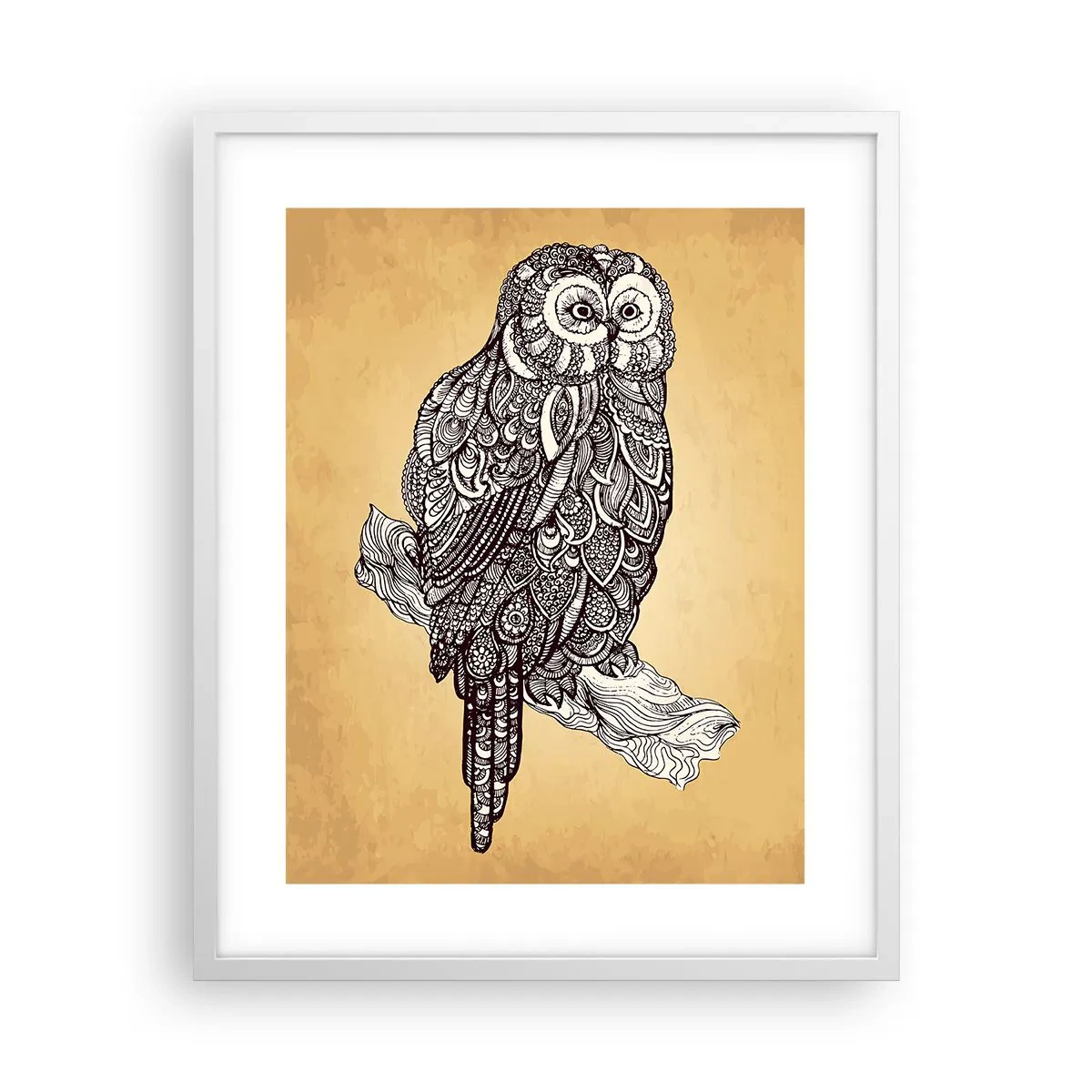 Plagát v bielom ráme - Majstrovské ornamenty múdrosti - 40x50 cm