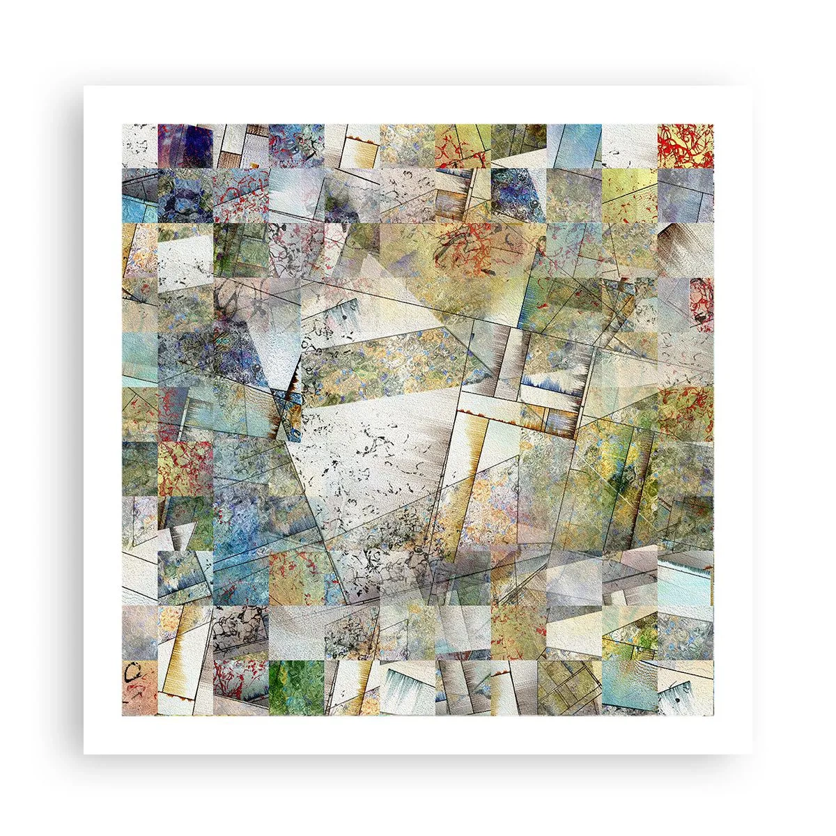 Plagát - Geometrické preskupenie - 60x60 cm