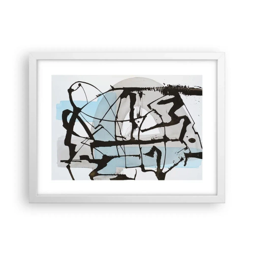 Plagát v bielom ráme - Aj napriek tomu modrý - 40x30 cm