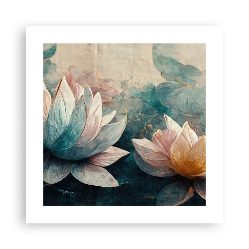 Plagát - Hviezdy a jazero - 40x40 cm