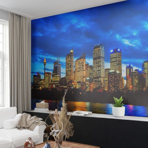 Fototapeta Standard Eco - Noc svetiel a farieb - Mesto, Sydney, Architektúra - 350x256 cm