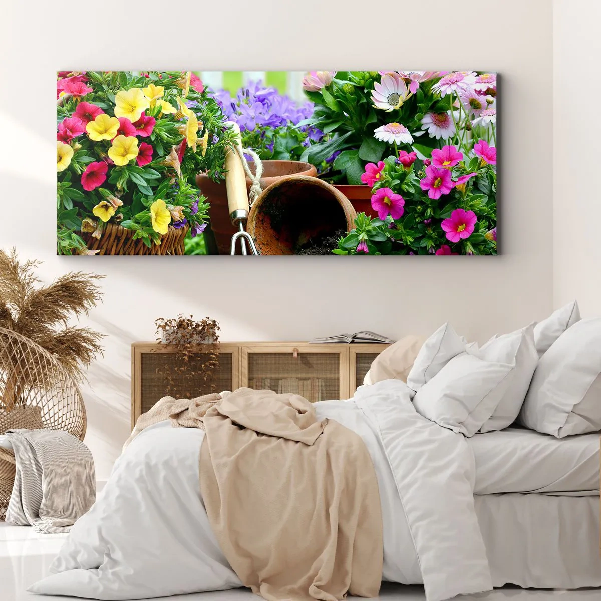 Obraz na plátne - Záhradka Žofky - 140x50 cm