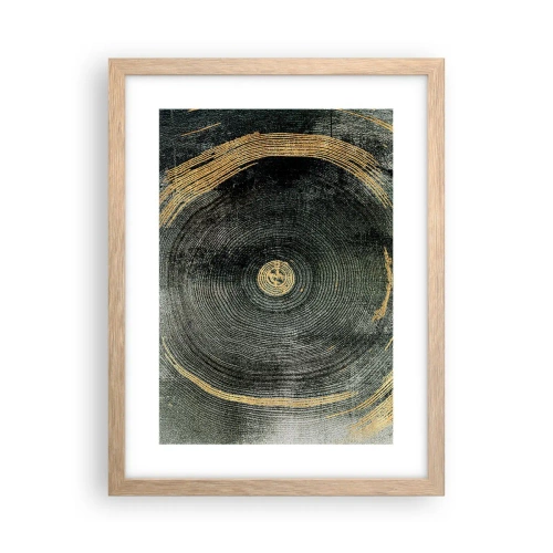 Plagát v ráme zo svetlého duba - Zmena a trvanie - 30x40 cm