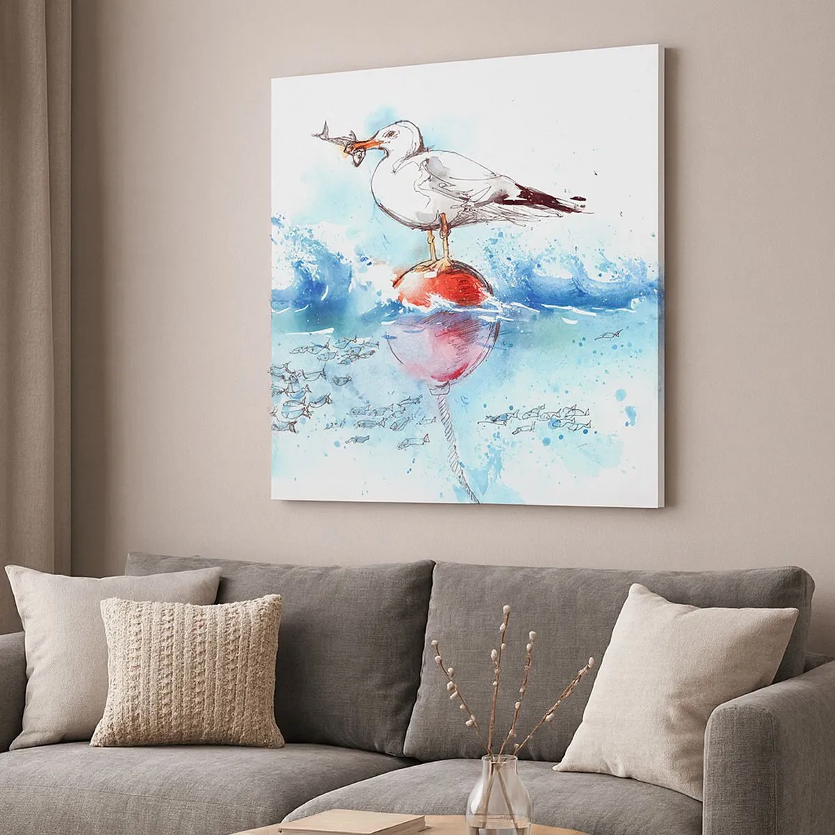 Obraz na plátne - Vydarený rybolov - 30x30 cm