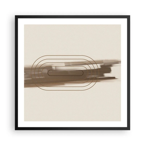 Plagát v čiernom ráme - Závan šedej - 60x60 cm