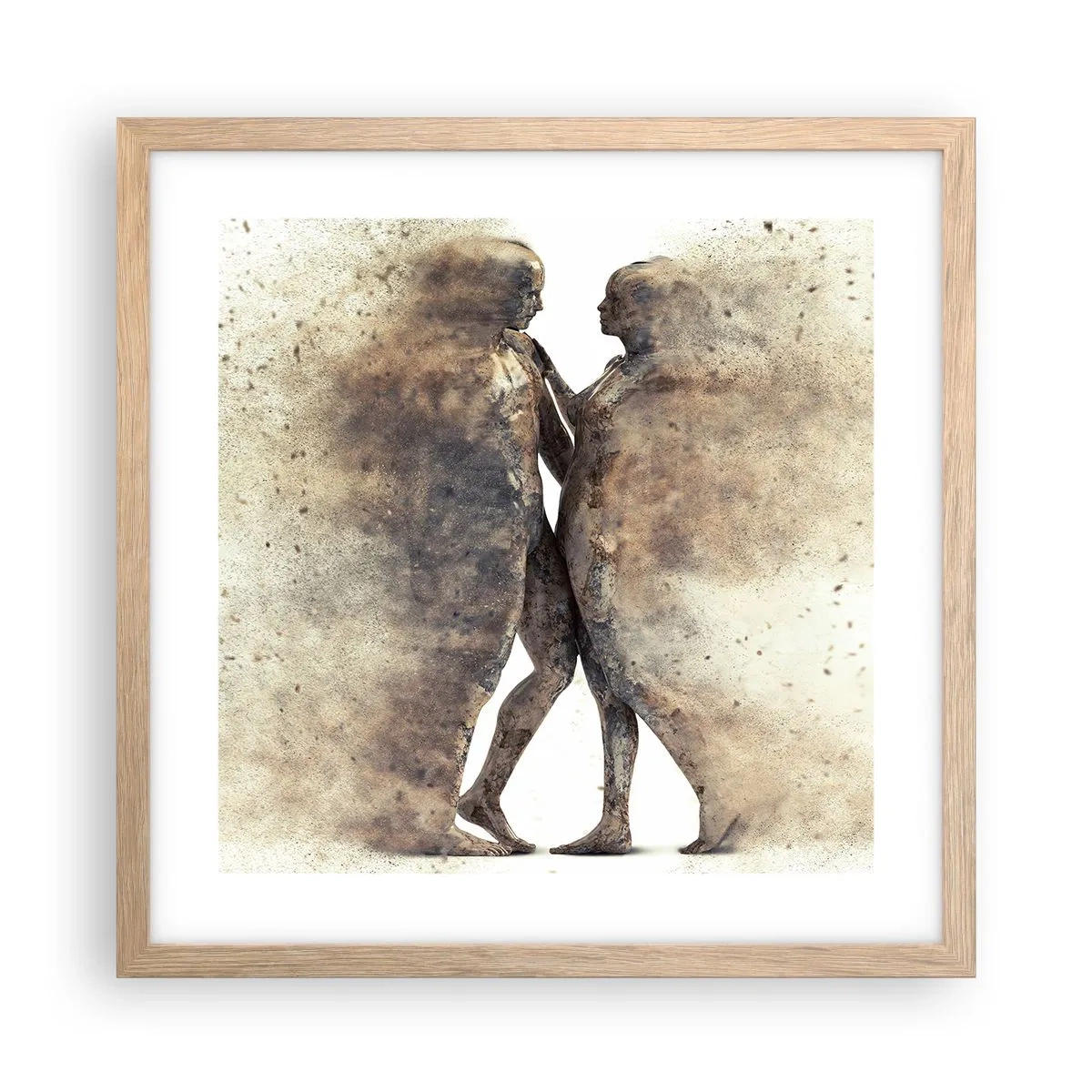 Plagát v ráme zo svetlého duba - Z prachu povstali, aby milovali - 40x40 cm