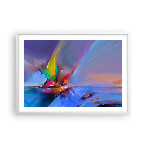 Plagát v bielom ráme - Preletela ako vták - 70x50 cm
