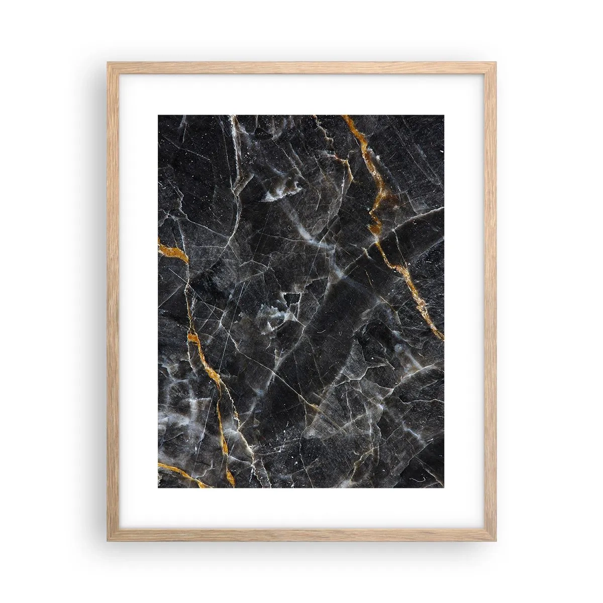 Plagát v ráme zo svetlého duba - Vnútorný život kameňa - 40x50 cm