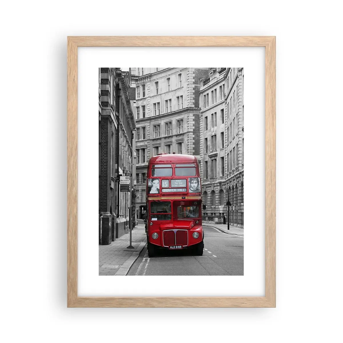 Plagát v ráme zo svetlého duba - Všednosť nemusí byť šedá - 30x40 cm