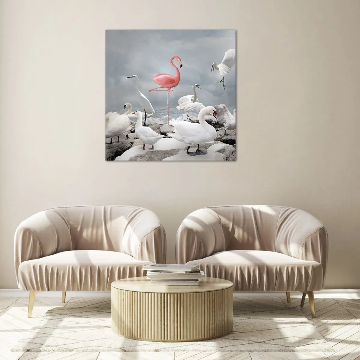 Obraz na skle - Kde som sa tu vzal? - 50x50 cm