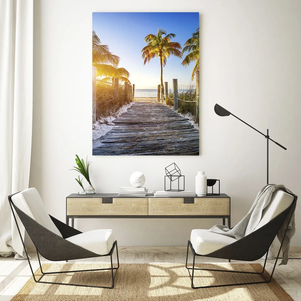 Obraz na skle - Priamo do raja - 50x70 cm