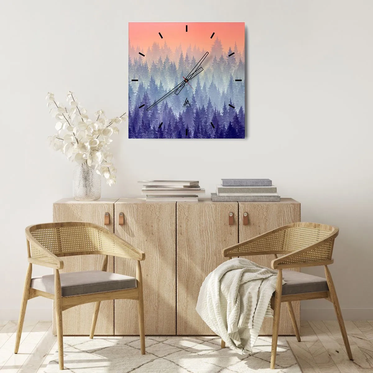Nástenné hodiny - Vysoko, vyššie, do neba - 30x30 cm
