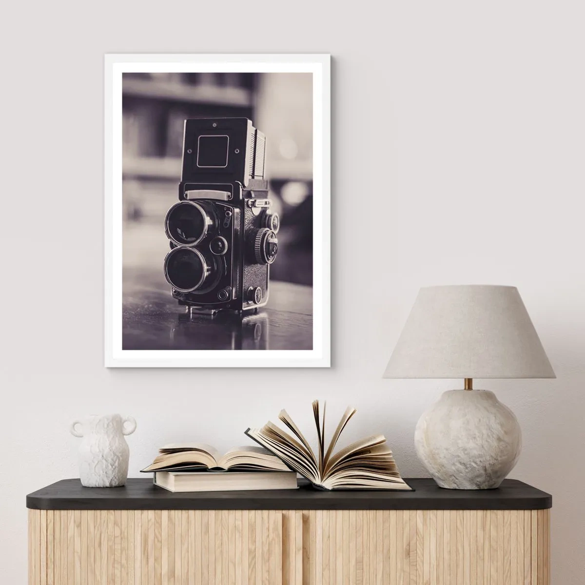 Plagát v bielom ráme - Kúzlo starej fotografie - 30x40 cm