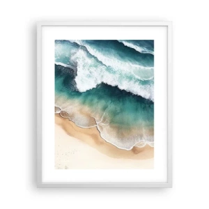 Plagát v bielom ráme - Odveké stretnutie - 40x50 cm